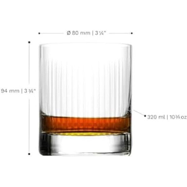 Stölzle Lausitz NYB SOHO Whisky Glasses, Set of 6, 320 ml, High-Quality Whisky Tumbler in Timeless Design, Whisky Glasses Made of Lead-Free Crystal Glass, Dishwasher Safe, Made in Germany