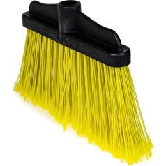 9 Inch Garden Broom Head with Hard Bristles Broom Outdoor Yellow Bristle Brush for Home Garage Office Kitchen Garden Brush for Indoor Outdoor with Matching