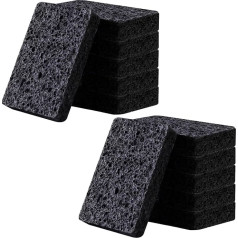 12 Pack Anti-Scratch Dishwashing Sponges Cleaning Sponges for Kitchen Home Bathroom Cars Funny Cutouts DIY for Kids (Black)