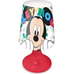 Disney Table Lamp Mickey Mouse Junior 9 x 18 cm Red/White