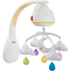 Fisher-Price GRP99 Dreamy Cloud Mobile and Music Box with Sound Sensor for Automatic Activation, for Babies and Toddlers