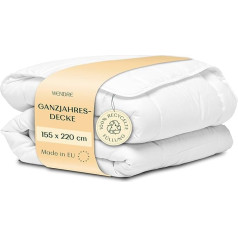 Premium duvet from Wendre | Fluffy, Soft & Warm Blanket | Ideal for allergy sufferers | Machine washable | Microfiber cover | 155x220 - Queen Size | White