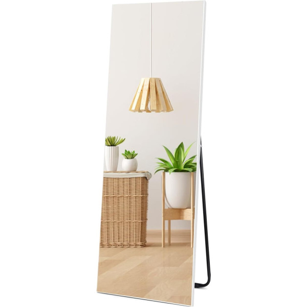 Hoikwo Standing Mirror, Full Body Mirror, 150 x 51 cm, White