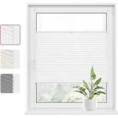 Woltu # 325 Pleated Klemmfix without Drilling, Blinds, Folding Roller Blind, Easyfix, Clamped, Roller Blind, Opaque Privacy Screen for Windows