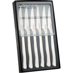 Arcos Table Knives - Steak Set 6 Pieces (6 Knives) -Monoblock of one Piece Stainless Steel 110 mm (4.33 inches) Silver Color