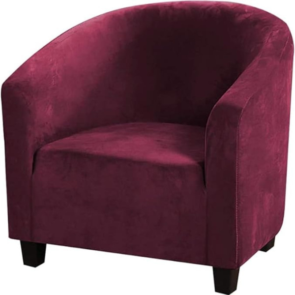 Mingfuxin Velvet Chair Covers for Tubs, High Stretch Shell Chair Covers, Armchair, Sofa Cover, Slipcover for Club Chair for Dining Room, Living Room, Internet, Cafe, Bar, Office, Reception