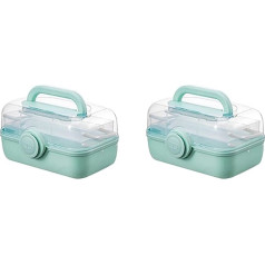 Feeuid 2 x Box for Sewing Kit for Adults Sewing Kit for Beginners Accessories Sewing Box for Home Sewing Kit Repair Kit Fan Box S