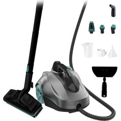 Cecotec Hydrosteam 2000 Easyhome Max Steam Cleaner: 2000 W Power, 60 g/min, 5 Bar Pressure, 7.5 m Operating Radius, XXL Tank with 2 Litres, 150 Minutes of Continuous Operation, Accessory Kit Included