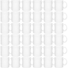 MR.R Pack of 36 Sublimation Blanks Dishwasher White Ceramic Coffee Cups 11 oz Blank Ceramic Classic Drinking Cup for Milk Tea Cola Water