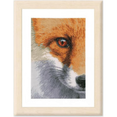 Lanarte Cross Stitch Embroidery Kits Counted Cross Stitch Pictures Set Fox Wall Decoration Handmade Set for Adults 18 x 27 cm DIY Decoration Craft Set Craftsman Creative Gift Set