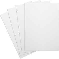 50 x Sturdy DIN A3 Craft Cardboard, Paper Sheet, Hammered in Bright White (White) - 42 x 29.7 cm - 240 g/m² - Plano Sheet for Crafts and DIY - FarbenFroh