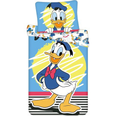 Disney Donald Duck Children's Bed Linen Duvet 140 x 200 cm + Pillow 70 x 90 cm, 100% Cotton