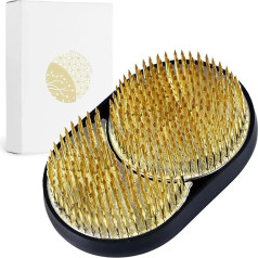Wazakura Ikebana Kenzan 93x59mm Sun and Moon Japanese Flower Arrangement Tool Flower Pin Frog Holder Brass