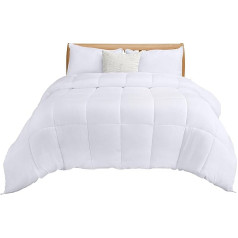 Utopia Bedding Duvet 220 x 240 cm, All-Year Duvet 280 GSM Filling, Microfibre Quilt (White)