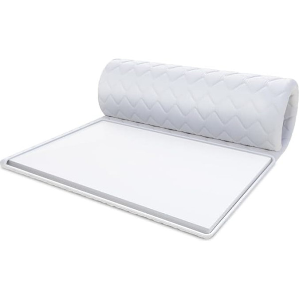 FDM Cold Foam Mattress Topper 180 x 200 cm Cold Foam Hardness H4 Height Approx. 5 cm Suitable for Allergy Sufferers Oeko-Tex White