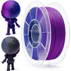 ZIRO Matte Multicoloured PLA Filament 1.75 mm, Matte Tri-Colour Co-Extrusion 3D Printer Filament 1 kg, Dimensional Accuracy +/-0.03 mm, Suitable for Most FDM 3D Printers, Indigo Room