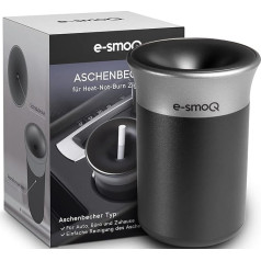 Ashtray for Heets IQOS 3 Duo Starter Set, Iluma Terea, Tray for Tobacco Sticks, Accessories for Car with Lid Odour-Proof (Black/Grey)