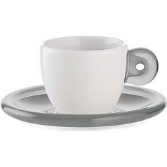Fratelli Guzzini Gocce, Set of 6 espresso cups with saucers, SMMA|Porcelain