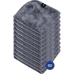 VIOVIE Car Cloth 37 x 37 cm Microfibre Cloth Pack of 3 Cleaning Cloth for Car, Glass Surfaces, Interior and Exterior, for Streak-Free Cleaning, Polishing Cloth Professional Quality Washable