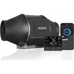 AC Infinity CLOUDLINE T4 Quiet 100mm Inline Duct Fan with Temperature, Humidity VPD Controller, WiFi App Integration, Ventilation and Extractor Fan for Heating, Cooling, and Grow Tents