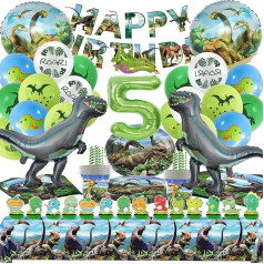 Dinosaur Party Tableware, Dino Birthday Decoration 5 Years, Dinosaur Decoration Children's Birthday, Dinosaur Balloons Birthday Decoration, Boy Party Paper Plates, Children's Birthday Tablecloth,