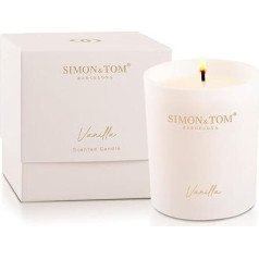 Simon & Tom aromatic luxury scented candle made from natural soya wax, Long-lasting fragrance with a burn time of 4 hours