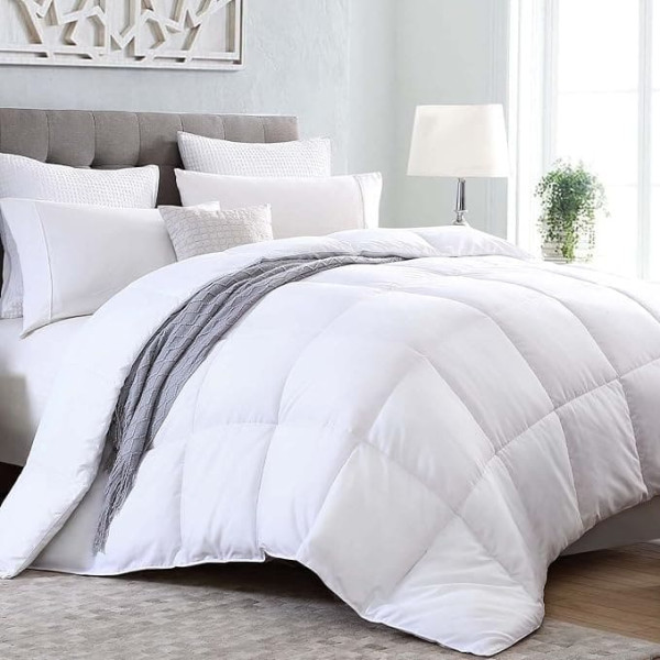 Kingsley trend Alternative White Down Comforter All Seasons All Season Comforter Queen Size Comforter (2.2m x 2.2m) Soft Machine Washable
