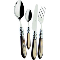 Bugatti - Aladdin Servizio posate 24 pz. Colore Nero/Madreperla