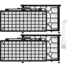 Pack of 2 Hepa Filter Motor Protection Filter for Siemens Q5.0 Extreme SilencePower VSQ5X1230 Vacuum Cleaner, Replacement Filter Accessories for Siemens Vacuum Cleaner - VZ154HFB / VZ02MSF / VSQ5X12M1