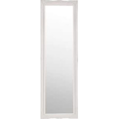 Large Wall Mirror White Antique Design Ornate Dress 124.5 x 40.6 cm 122 cm x 41 cm