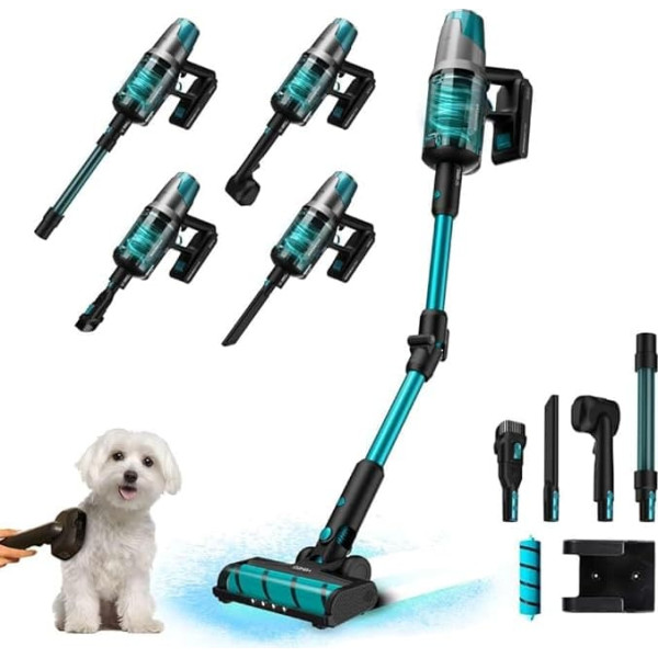 Cecotec Staubsauger Kabellos Conga Rockstar 7500 Astral Flex Animal. 3-in-1, 680W, 30 kPa, 90 Minuten Autonomie, Jaliscazo-Bürste, 250 AW Leistung, Flexibler Schlauch und Tierzubehör.