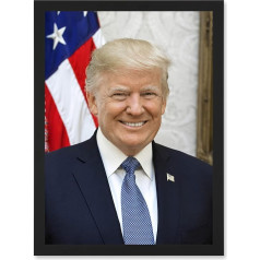 Artery8 Us President Donald Trump Photo A4 Artwork Framed Wall Art Print President Photo Wall
