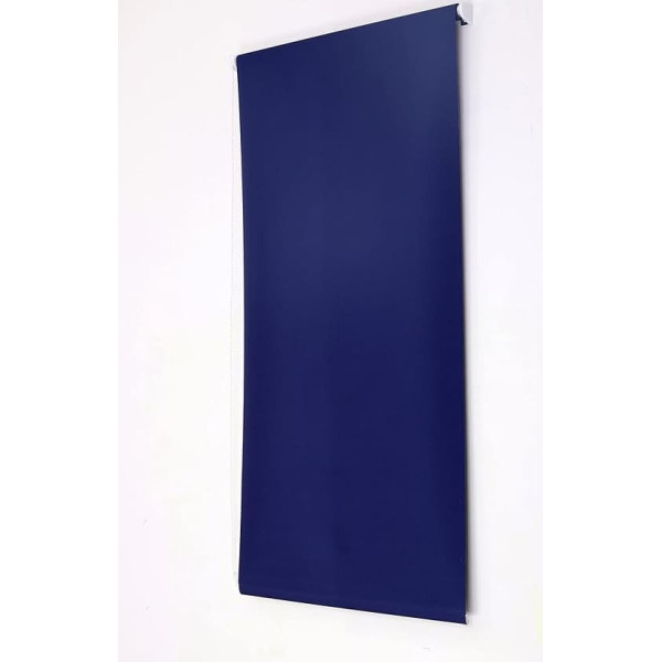 Thermal Blackout Roller Blind 90cm x 165cm Cut to Size UV Resistant Colour Coded Includes Brackets (Navy Blue, 90cm x 165cm)