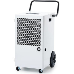 120L/Day Electric Dehumidifier, Compressor: Large Dehumidifier with Pump and Drain Hose, 300m2/600m3 Surface, Portable Dehumidifier, Timer 24 Hours, Tumble Dryer