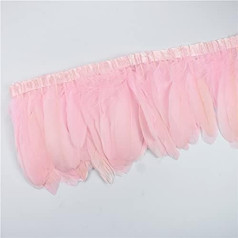 100 Yards Color Goose Feather Trim White Goose Feather Tape for Clothes Sewing Embellishments on Tape Decoration DIY Decoration