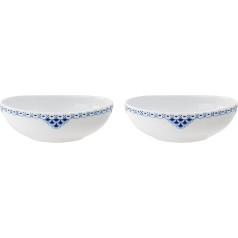 Royal Copenhagen Princess 1058876 Oval Bowls Set of 2 37cl Porcelain White/Blue Dimensions: 15.5 cm x 11.5 cm x 5 cm