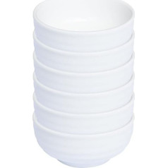 Set of 6 Bowls Shape Porcelain Soy Sauce Bowl Ceramic Dip Bowls White Palette for Dinner, Baking, Grilling and Cooking