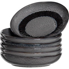 Leonardo Matera Set of 6 Plates, 20.7 cm, 6 Deep Ceramic Plates, Dishwasher-safe, with Glaze