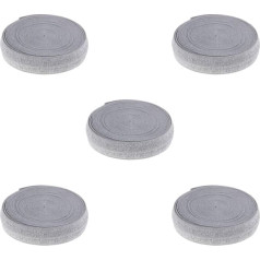 Set of 5 4.5 m Sewing Glitter Elastic Band Stretchy Band Trimmings for Clothes Grey