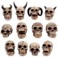 Unbekannt Set of 12 Small Skull Figurine