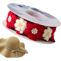 Blumenspitze, Blumenspitzenverkleidung - Sonnenblumespitze zum Nähen | Blumenstoff Verzierungen Handwerk Stickerei für Kunstprojekte Hochzeitskleider Haar Banddekoration