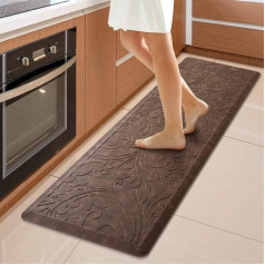 KMAT Kitchen Mat Padded Anti Fatigue Floor Mat Waterproof Non-Slip Ergonomic Comfort Floor Mat Carpet for Home Office Sink Laundry Desk 17.3 Inch
