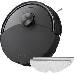 roborock Q10 S5 Robot Vacuum Cleaner Set with Mop Function, 10,000 Pa Suction Power, Dual Anti-Tangle System, Auto Lifting Moping, Ideal for Pet Hair, Carpets and Hard Floors (Black)
