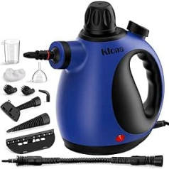 Klona Portable Steam Cleaner, Handheld Steam Cleaner, Multi-Purpose Steam Cleaner with 10 Accessories for Carpets, Curtains, Sofas, Kitchen, Bugs, Bathrooms and More
