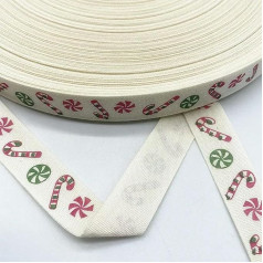 5 Yards 15 mm bedrucktes Polyester-Baumwollband DIY Party Geschenkverpackungszubehör-03-15 mm