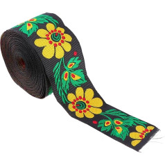 Unique Embroidered Ribbon 5cm Floral Trim 7M Length For Decoration Clothing