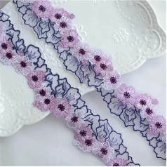 5,5 cm breit, luxuriös, bestickt, Blumenspitze, Stoff, Nähen, DIY, Rüschenapplikation, Band, Kragen-Dekoration