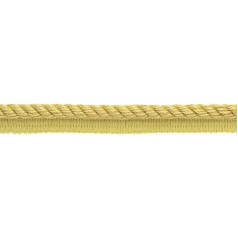 1 cm (3/8 Zoll) gedrehte Seilschnur mit Lippe | Kordelbesatz (Stil # 0038S) Hellgold #B7 (helles Gelbgold) verkauft pro Yard (0,9 m)