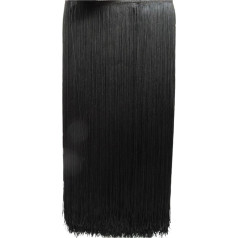 GIJMZY Fransenbesatz Spitze 1 Yards 50CM Polyester Fransenbesatz Spitze for lateinamerikanisches Kleid Samba Bühne Patchwork Textil Vorhang Spitze(Black)