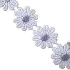 3ft Decorative Embroidered Lace Trim for Sewing Dress Clothes Decoration 25mm Wide Floral Decoration Lace Trim